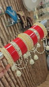 Elegant Bridal Set with Shadow Jhumar & Bangles